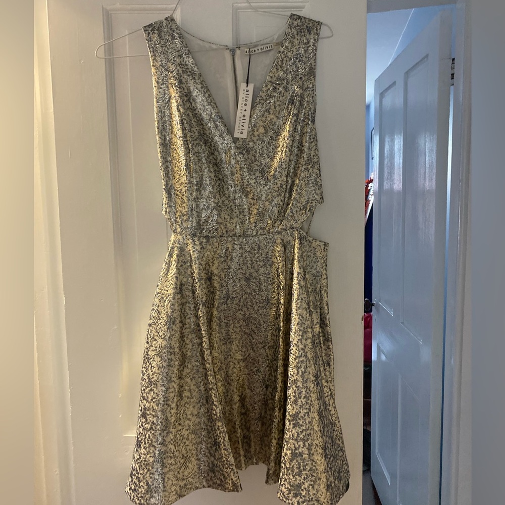 Sparkly silvery-blue dress